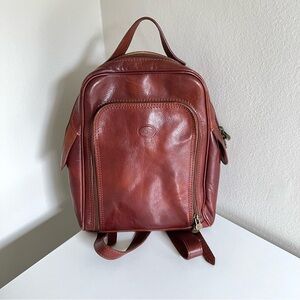A.D. Firenze Y2K Leather Backpack in Deep Brown